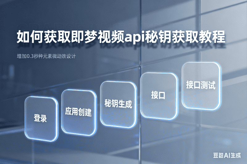 如何获取即梦视频api秘钥获取教程,AI我帮您-AIGC