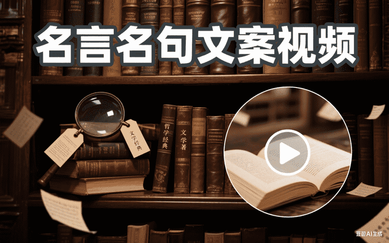 【无代码版】名言名句文案视频,AI我帮您-AIGC