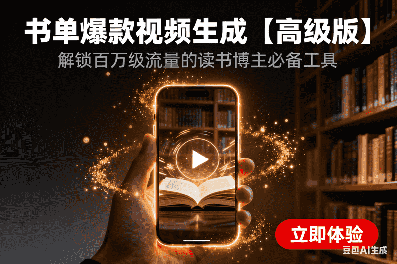 书单爆款视频生成【高级版】,AI我帮您-AIGC