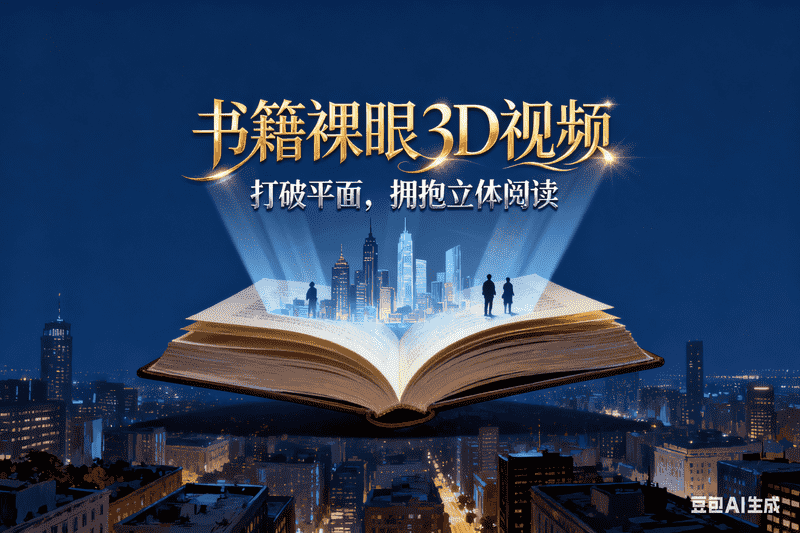 书籍裸眼3D视频,AI我帮您-AIGC