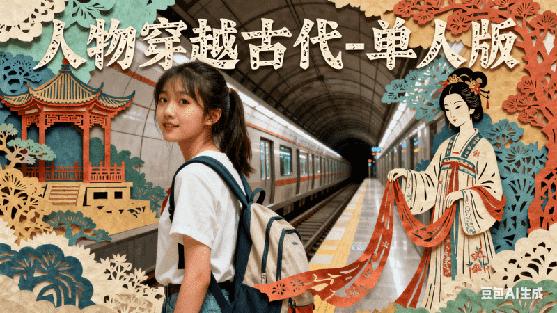 人物穿越古代-单人版,AI我帮您-AIGC