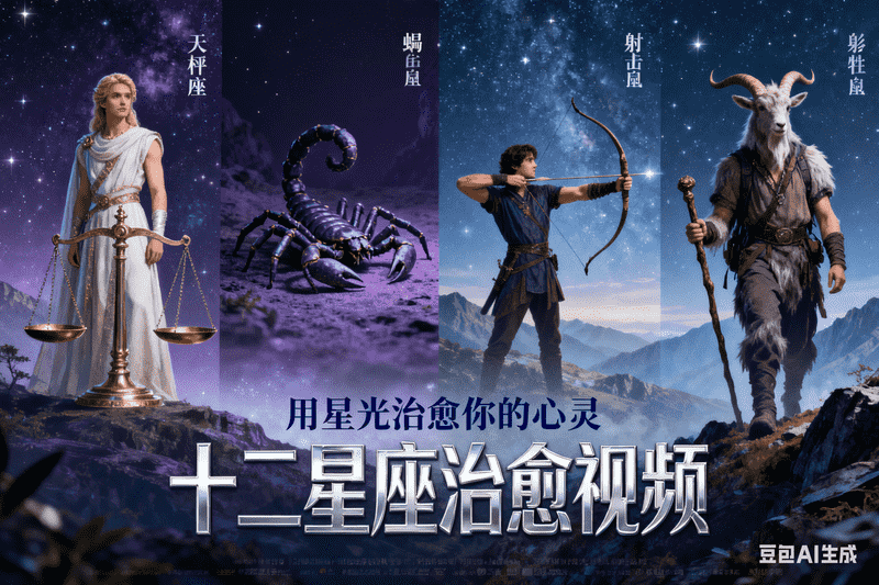 十二星座治愈视频,AI我帮您-AIGC