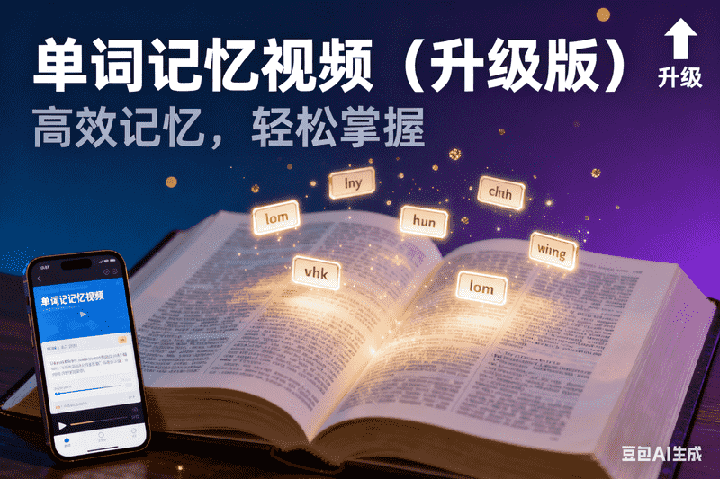 单词记忆视频（升级版）,AI我帮您-AIGC