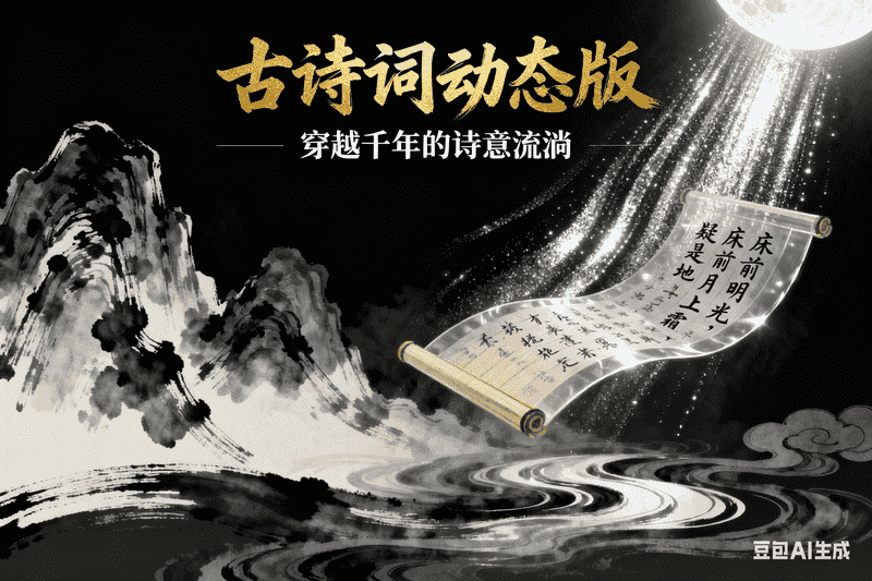 古诗词动态豆包版,AI我帮您-AIGC