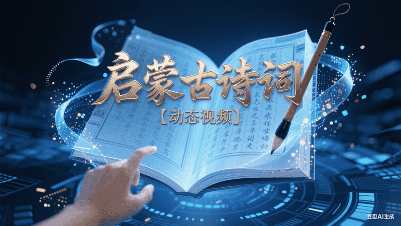 启蒙古诗词【动态视频】,AI我帮您-AIGC