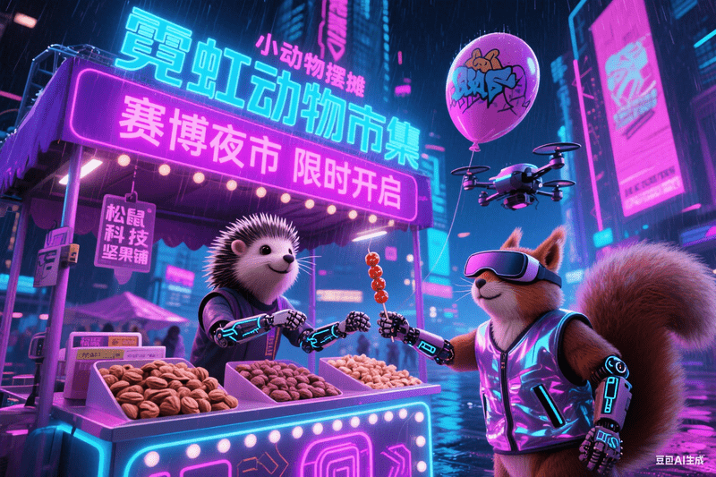 小动物摆摊,AI我帮您-AIGC