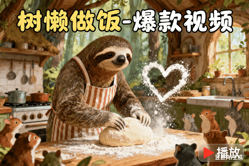 树懒做饭-爆款视频,AI我帮您-AIGC