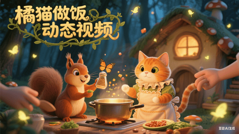 橘猫做饭动态视频【二改版本】,AI我帮您-AIGC