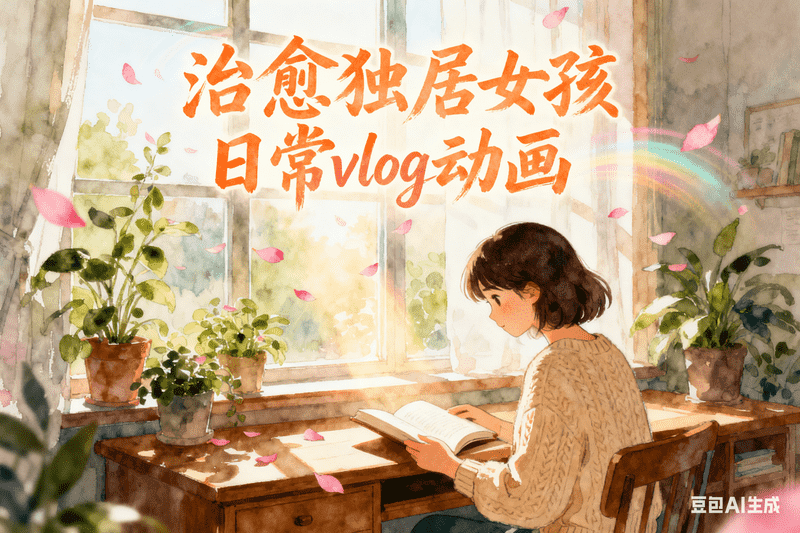 治愈独居女孩日常vlog动画,AI我帮您-AIGC
