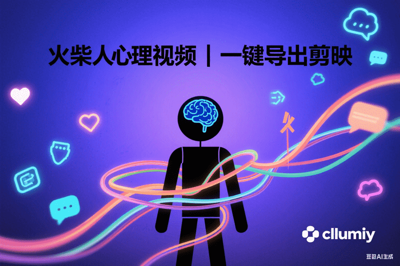 火柴人心理视频-一键导出剪映,AI我帮您-AIGC