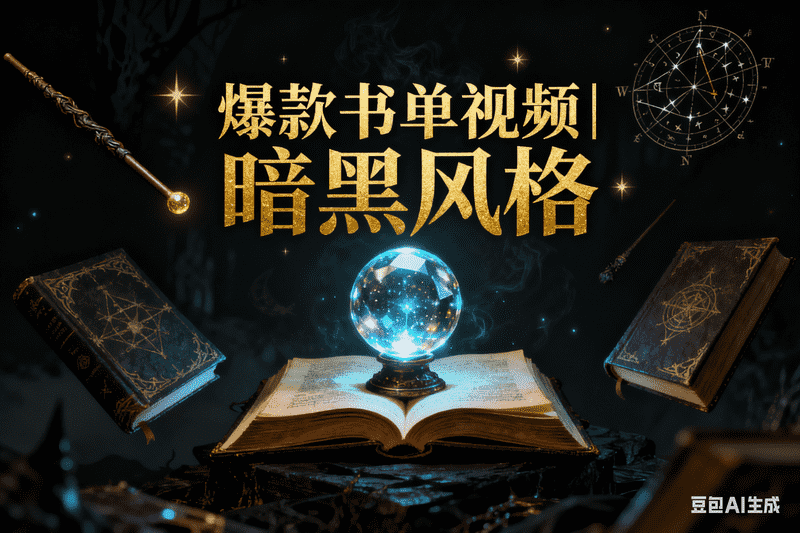 爆款书单视频-暗黑风格,AI我帮您-AIGC