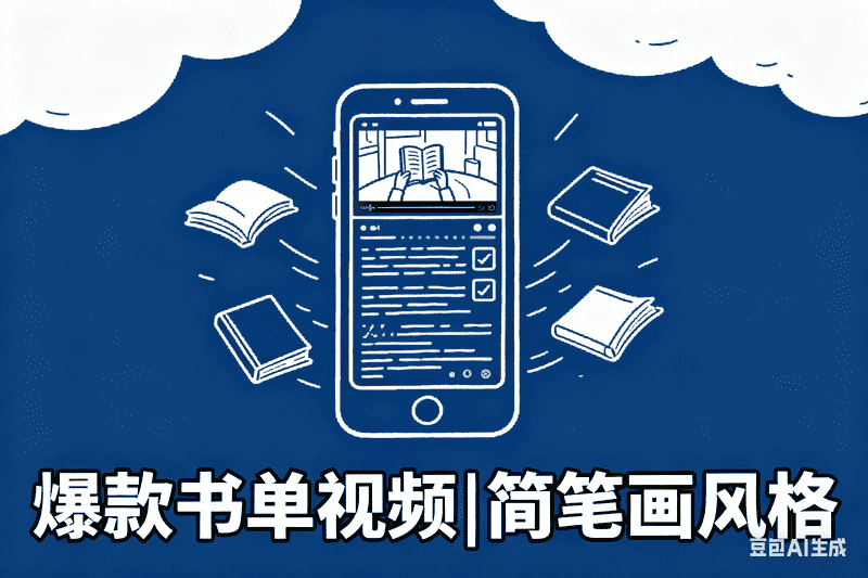 爆款书单视频-简笔画风格,AI我帮您-AIGC