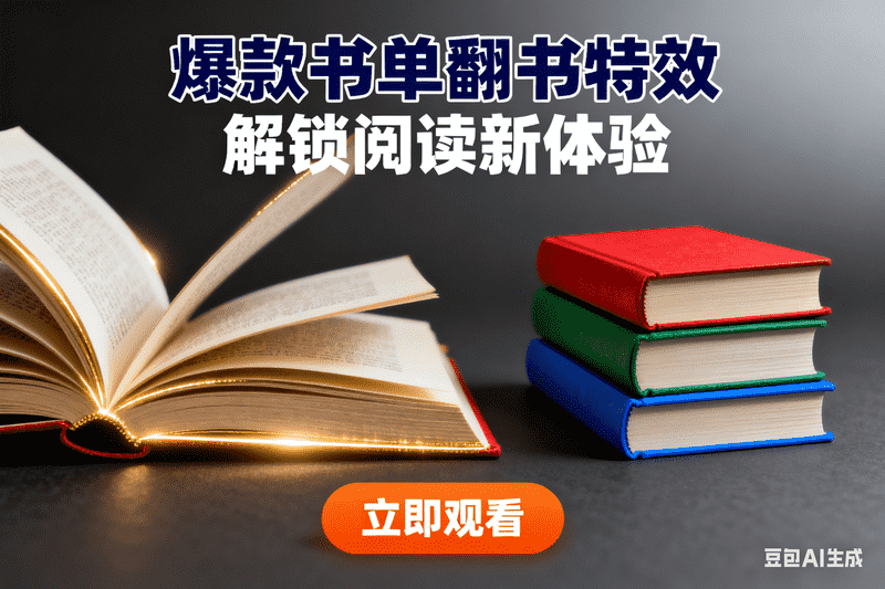 爆款书单视频【翻书特效】,AI我帮您-AIGC