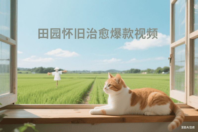 田园怀旧治愈爆款视频,AI我帮您-AIGC