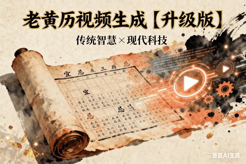 老黄历视频生成【升级版】,AI我帮您-AIGC