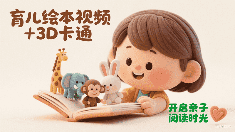 育儿绘本视频｜3D卡通,AI我帮您-AIGC